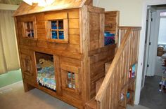 log bunk bed plans