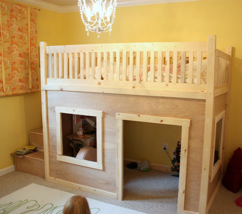 playhouse bunk bed plans