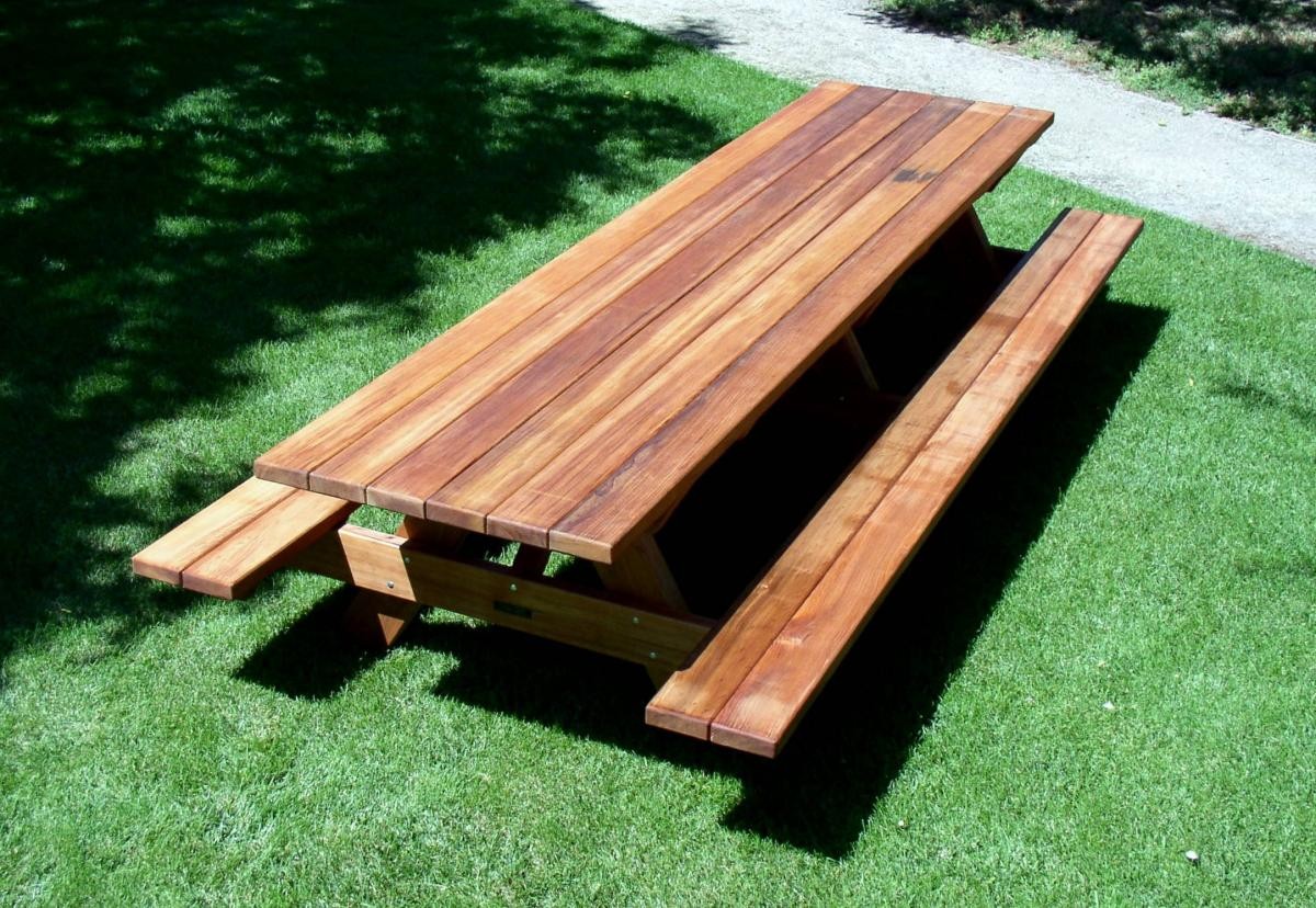 outdoor picnic table bench plans