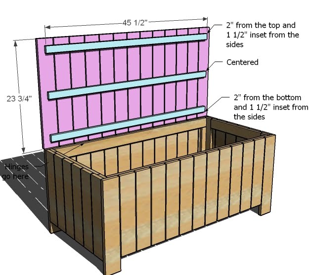 outdoor storage bench diy