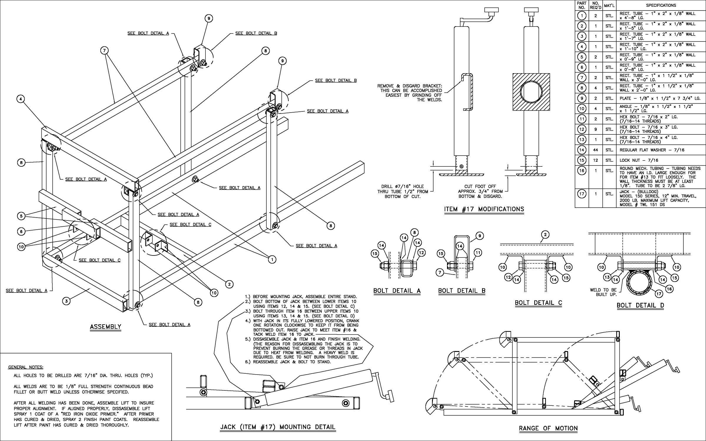 motorcycle lift stand plans