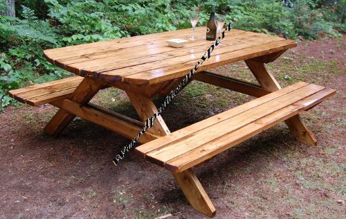 park bench table plans