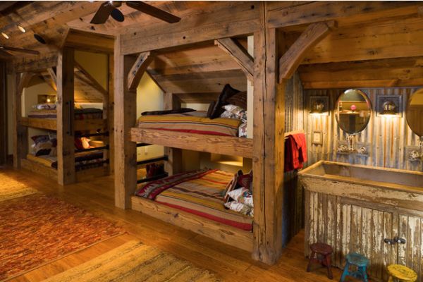 log bunk bed plans