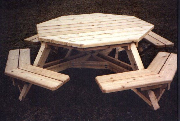 octagon picnic table plans